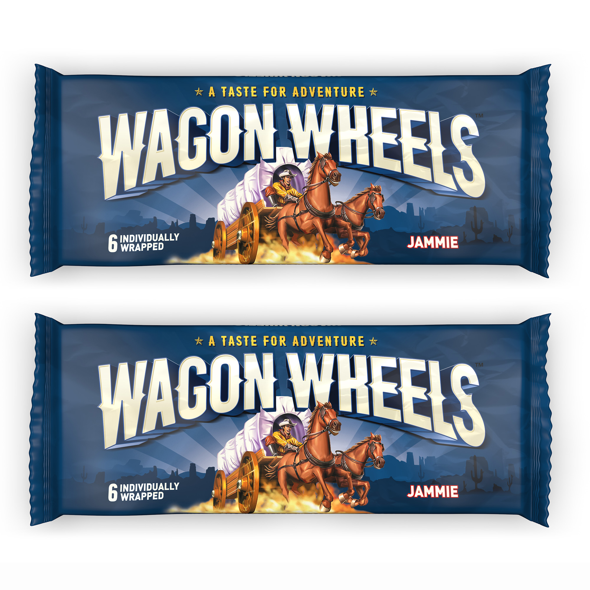 Печенье с суфле и джемом Wagon Wheels покрытое глазурью с ароматом шоколада 228г 2 уп - фото 1