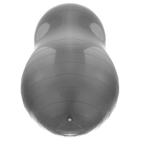 Гимнастический сдвоенный мяч STRONG BODY фитбол арахис 75х35 см серый Насос в комплекте