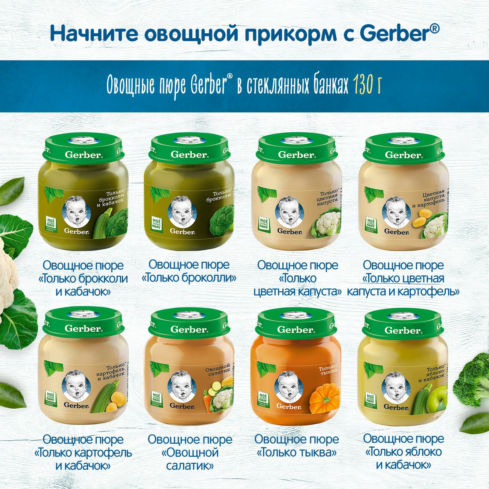 Пюре Gerber цветная капуста 130г - фото 7