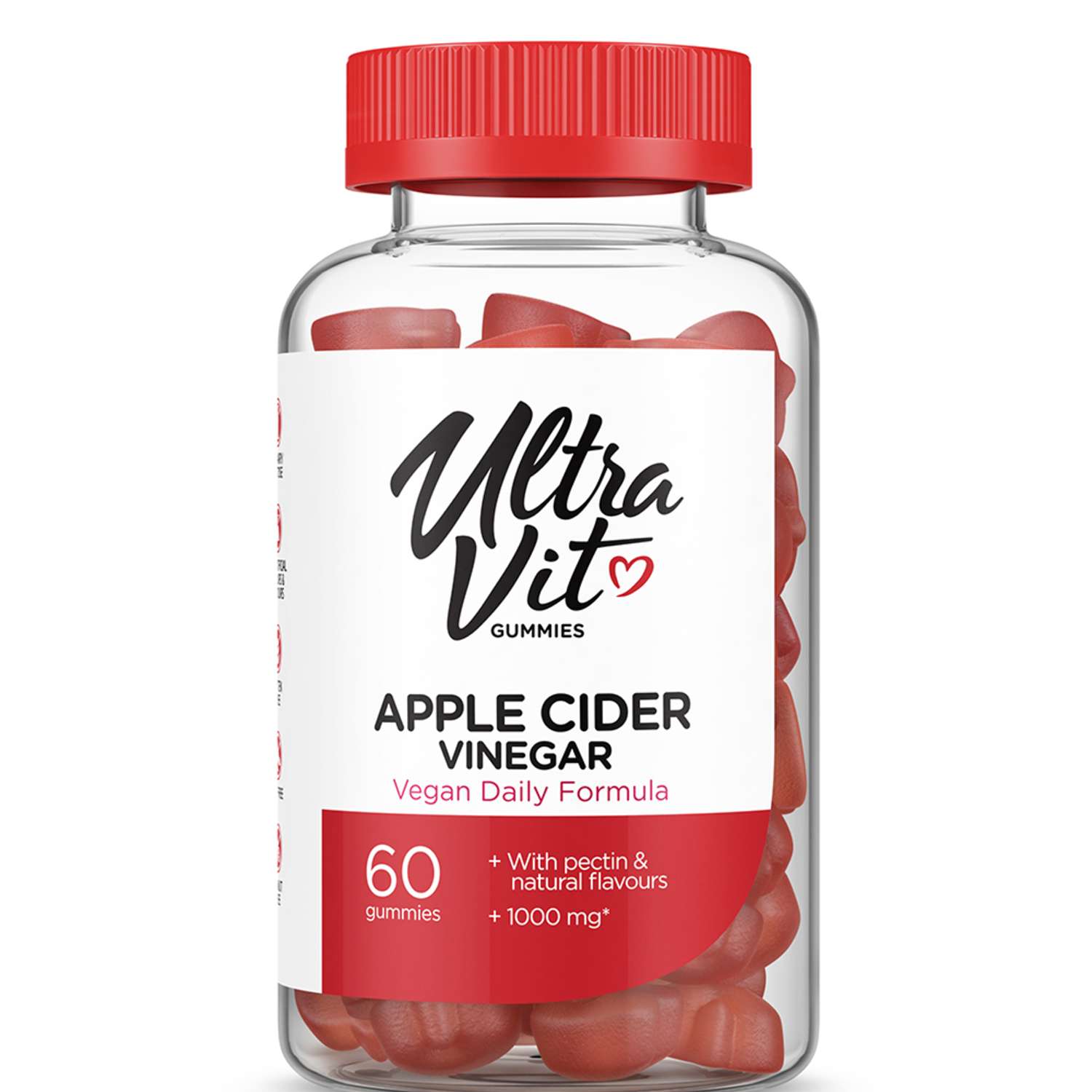 Биологическая активная добавка ULTRAVIT Gummies Apple Cider Vinegar 60таблеток - фото 1