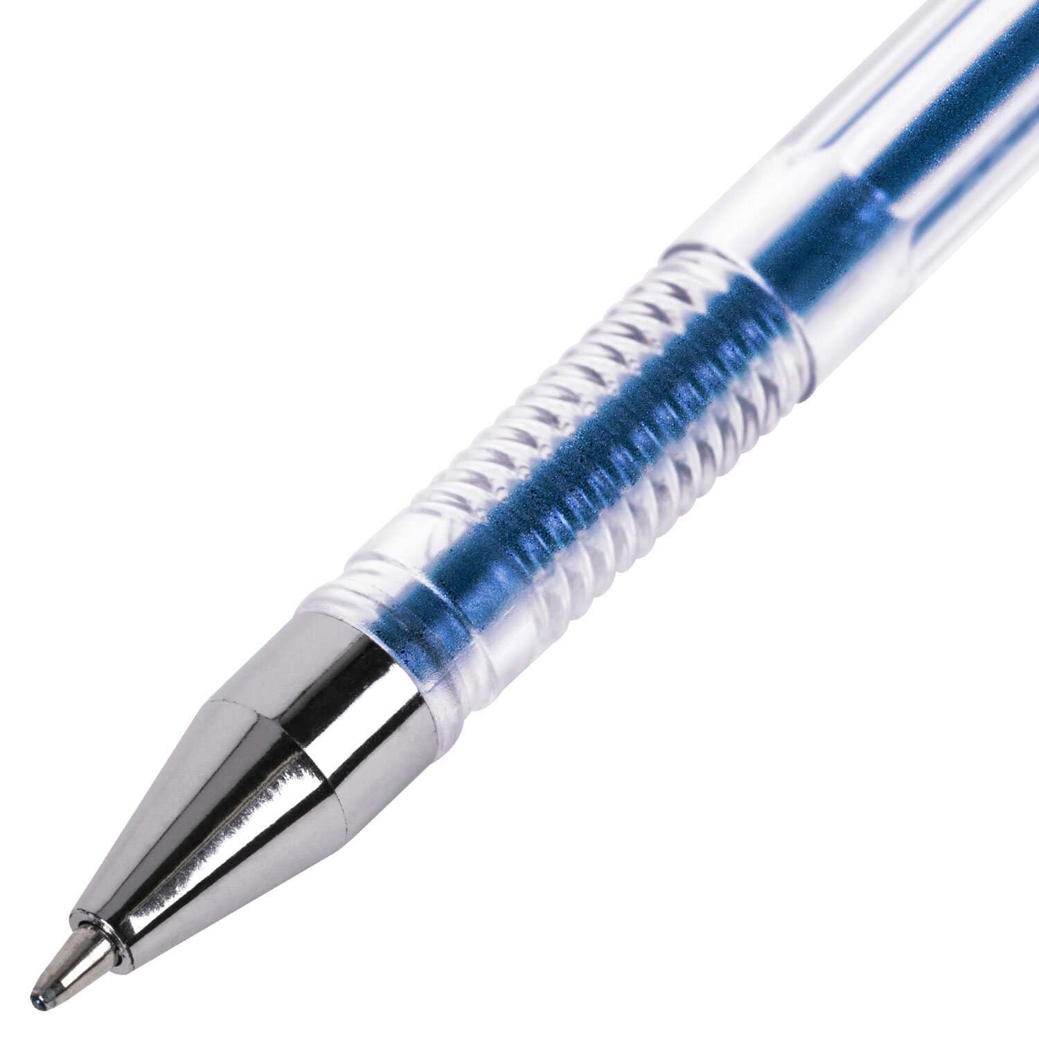 Ручки гелевые Brauberg цветные набор 6 штук для школы тонкие металлик - фото 7