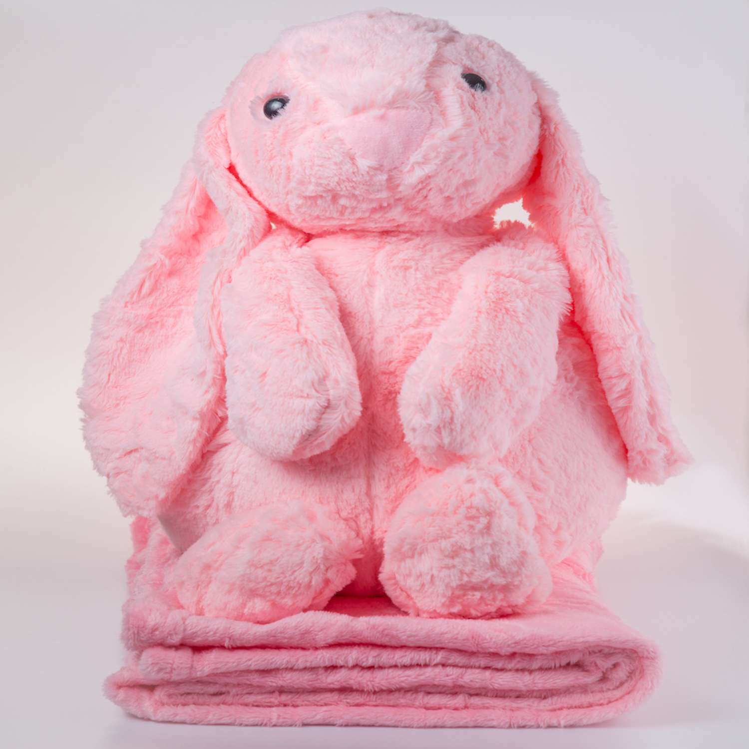 Мягкая игрушка Miron and Milana Кролик с пледом розовый - фото 1