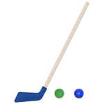 Набор для хоккея Задира Клюшка хоккейная детская синяя + шайба + мячик