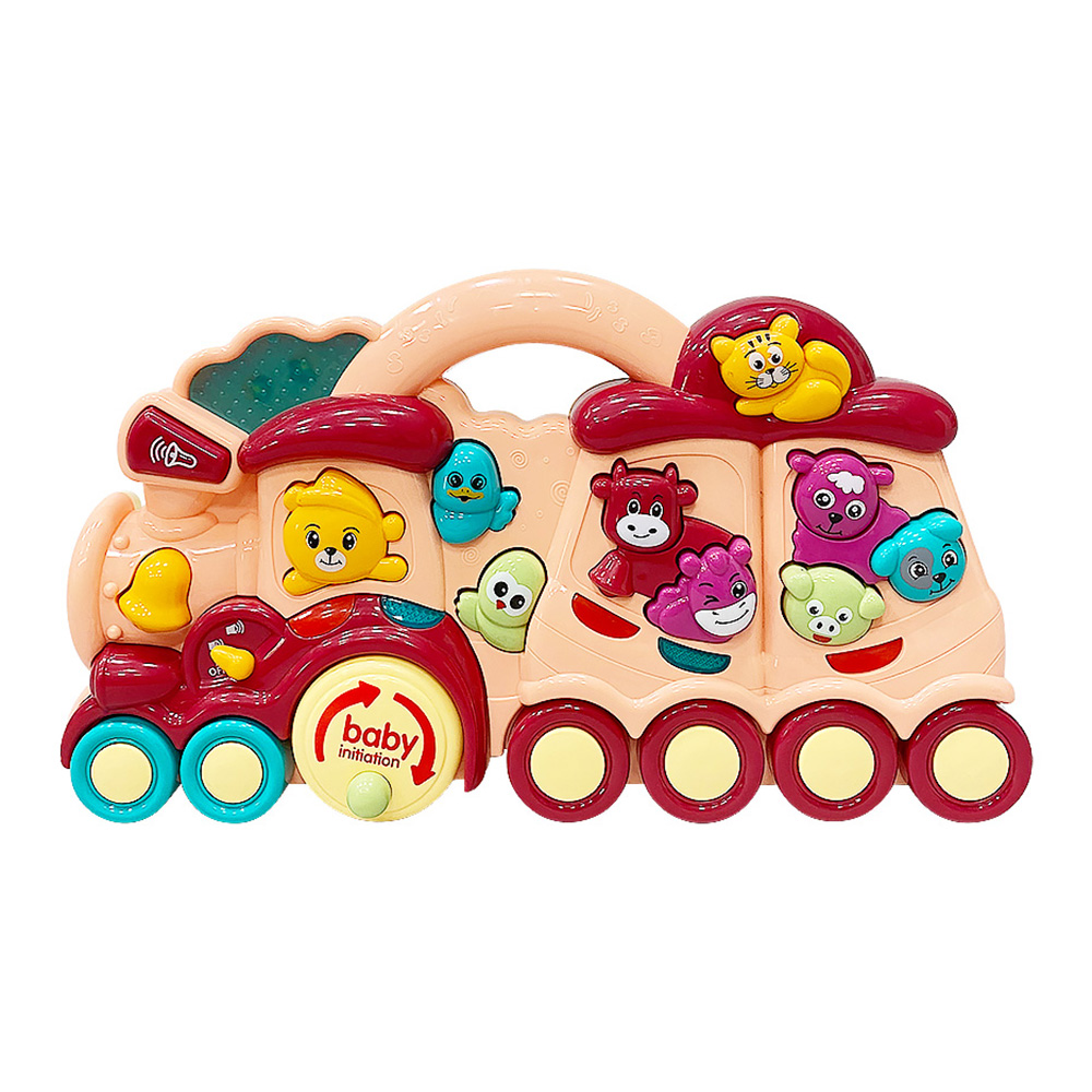 Развивающий игровой центр EVERFLO Baby train HS0438200 розовый - фото 4