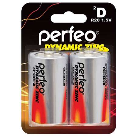 Батарейки Perfeo солевые PF R20/2BL