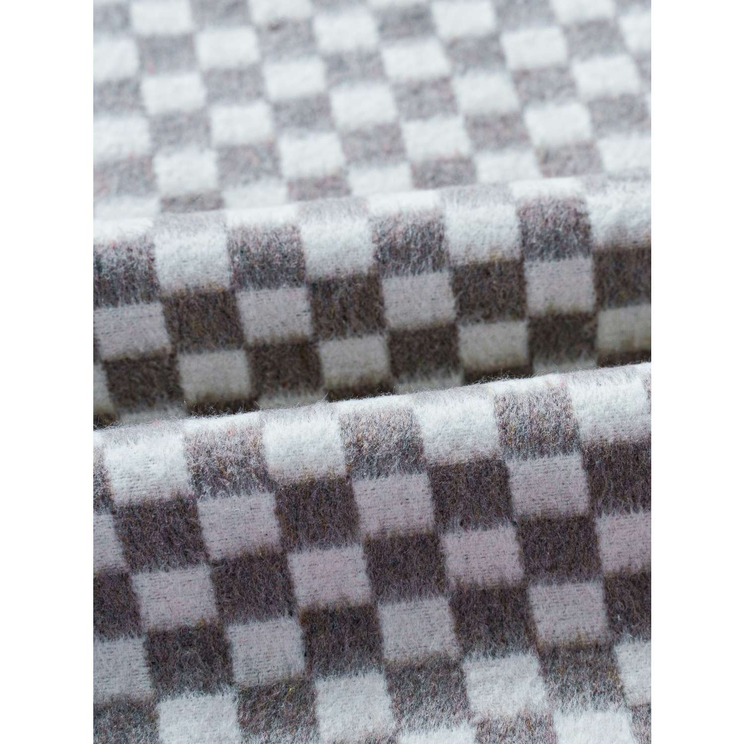 Одеяло байковое детское Суконная фабрика г. Шуя 100х140 рисунок клетка серый - фото 1