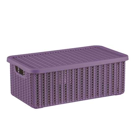 Коробка IDEA Вязание с крышкой 6л Пурпурная