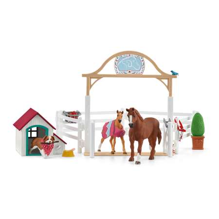 Игровой набор SCHLEICH лошади для гостей Ханны с собакой Руби