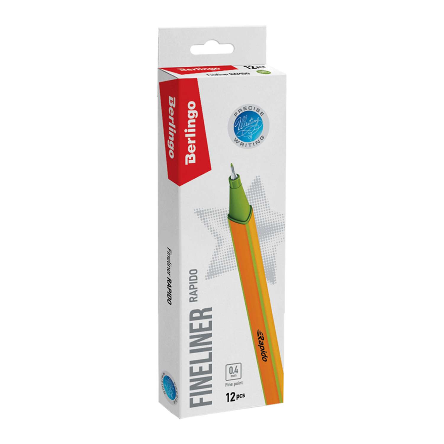 Ручка капиллярная BERLINGO Rapido светло-зеленая 04мм трехгранная набор 12 шт - фото 2