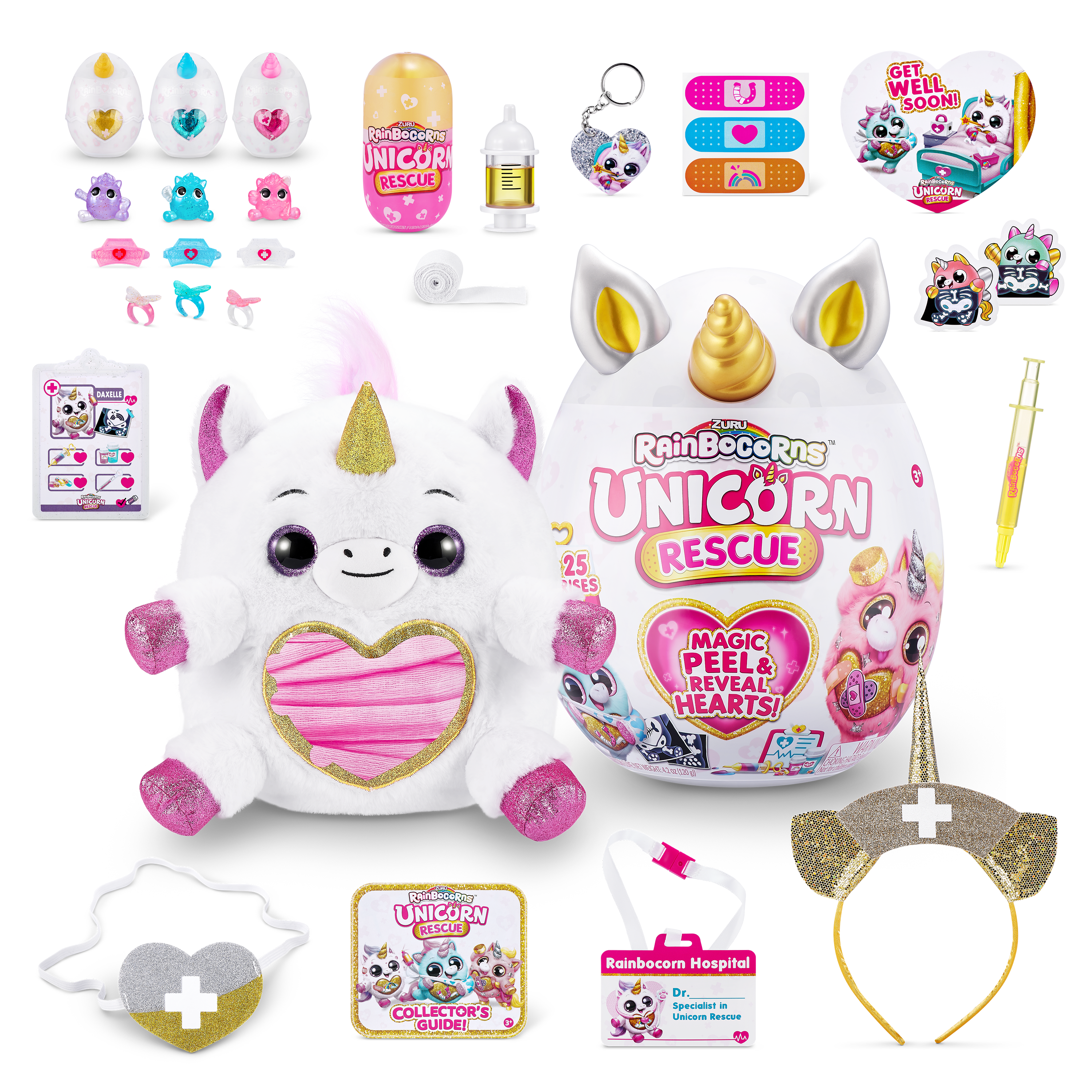 Игрушка сюрприз Zuru Rainbocorns Unicorn Rescue плюшевый мини единорог с аксессуарами - фото 8