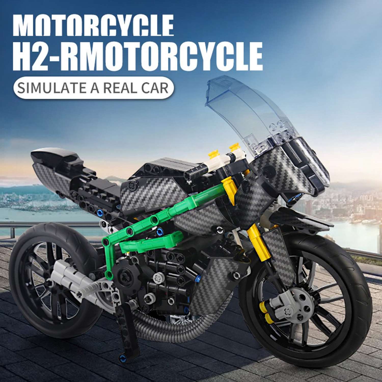 Конструктор Mould King Мотоцикл Kawasaki H2R. 639 деталей - фото 2