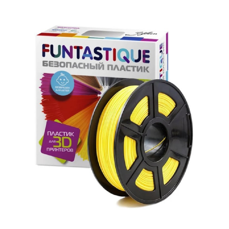 Пластик для 3D печати FUNTASTIQUE PETG 1.75 мм1 кг цвет Желтый матовый