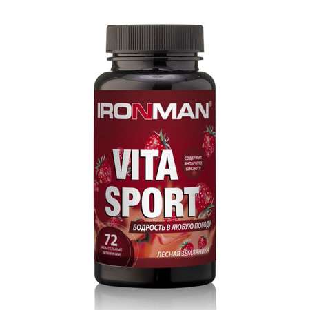 Продукт пищевой IronMan Vita Sport земляника 72таблетки