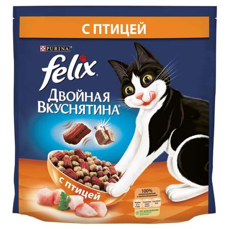 Корм для кошек Felix Двойная вкуснятина птица 1.5кг