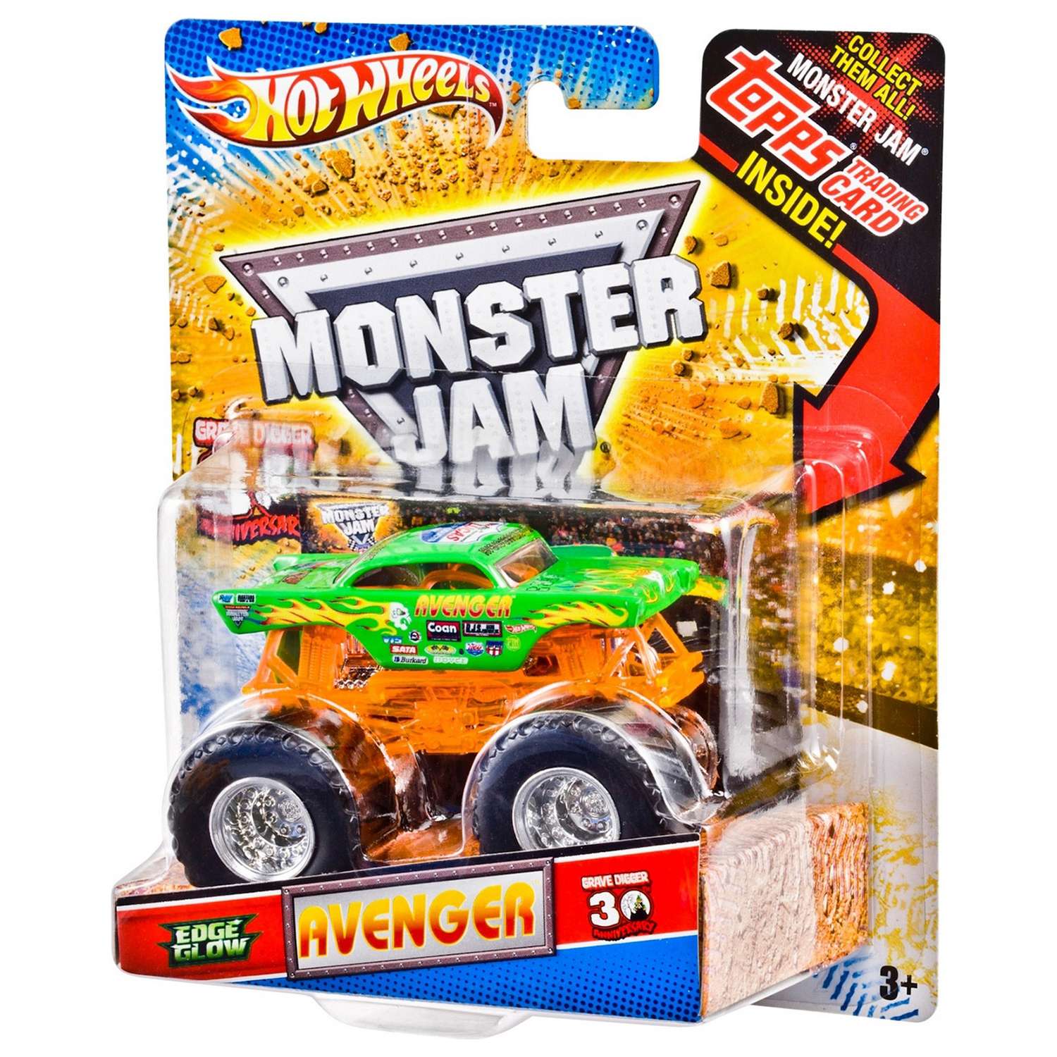 Машина Hot Wheels Monster Jam 1:64 Мститель W4158 21572 - фото 2