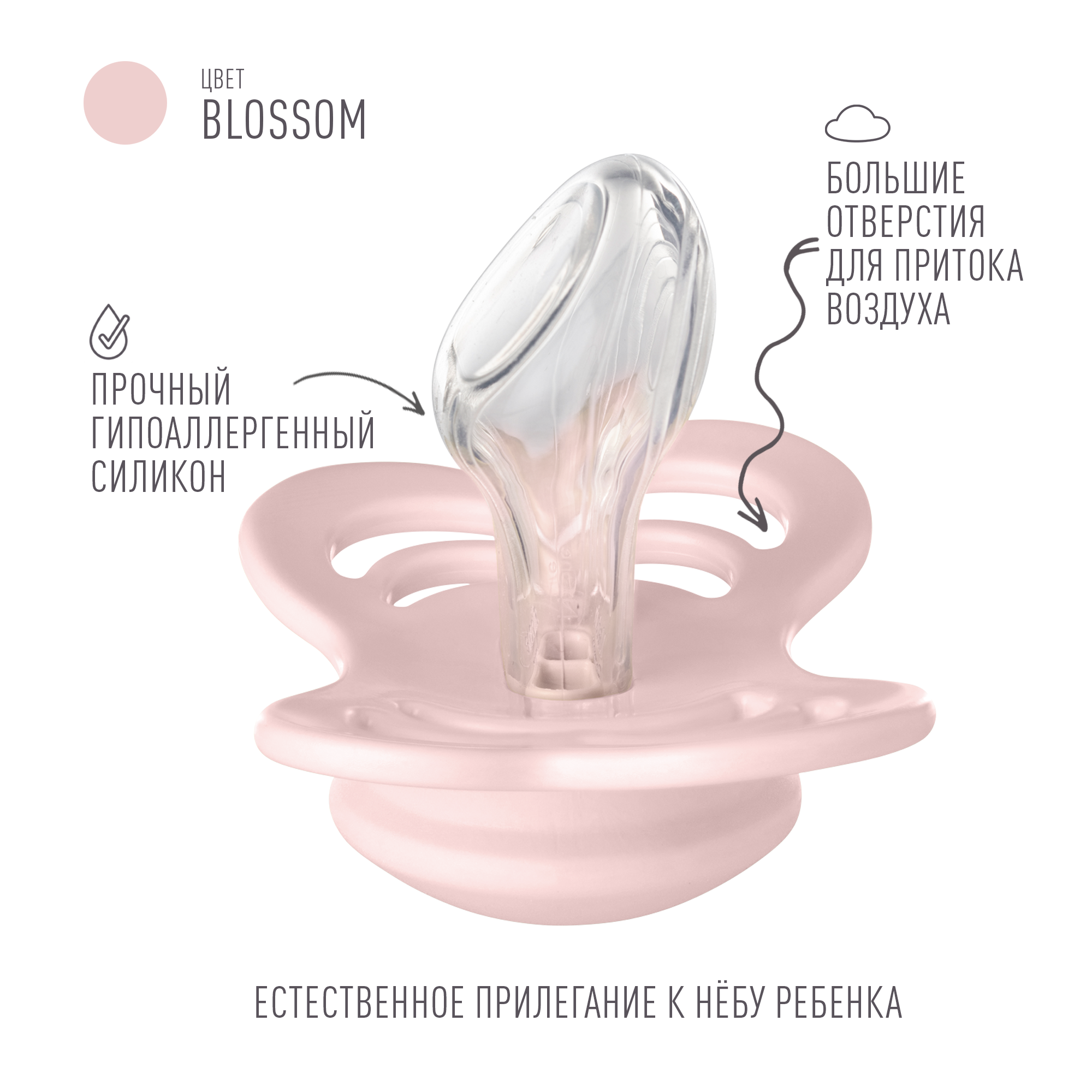 Соска-пустышка BIBS Couture Silicone Blossom 6+ месяцев - фото 2