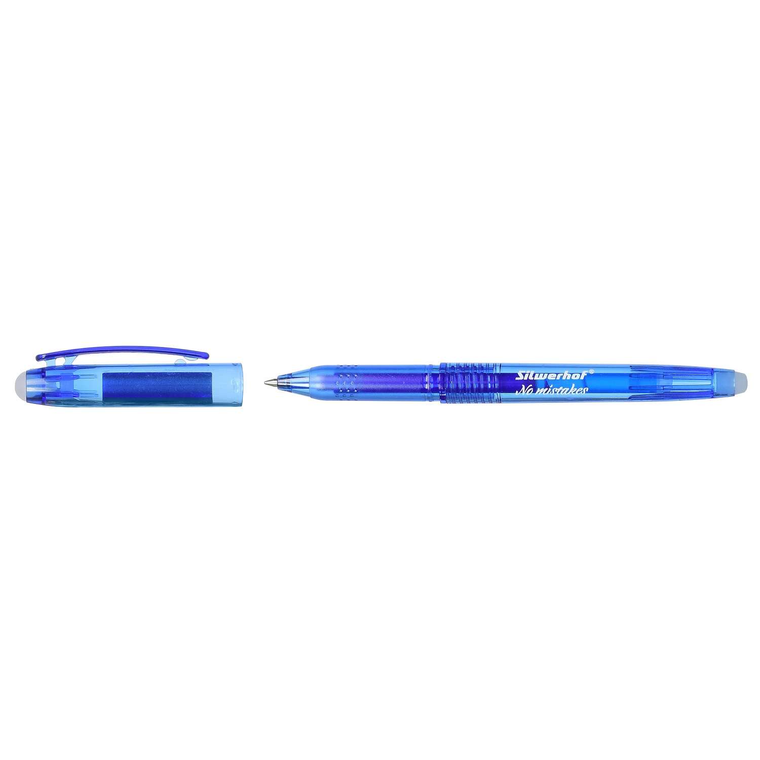 Ручка гелевая Silwerhof с ластиком Синяя 1192326 - фото 4