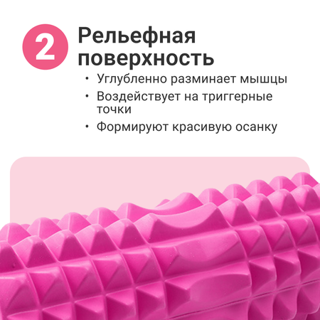 Ролик массажный ZDK Nonstopika розовый 44*13 см