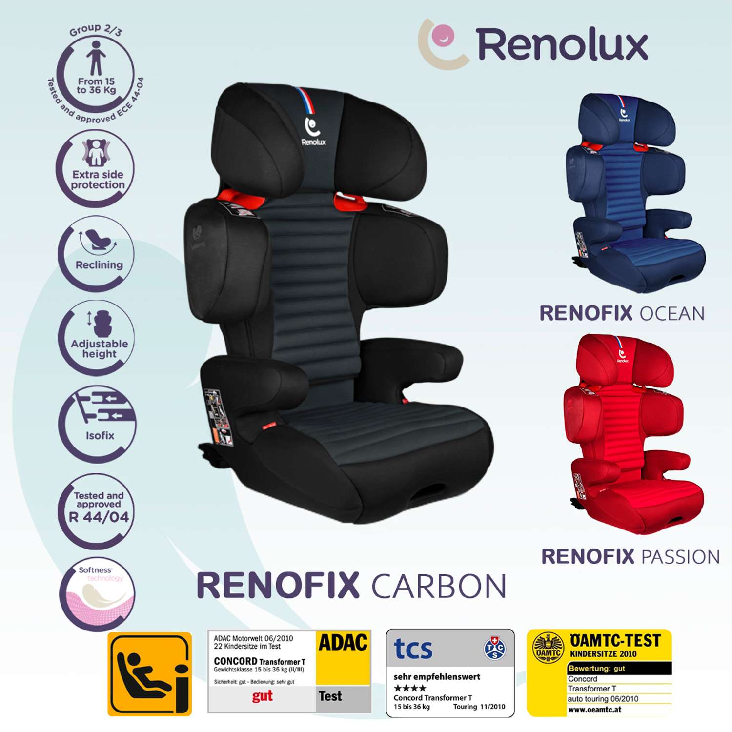 Автокресло Renolux Renofix carbon 2/3 Черный - фото 12