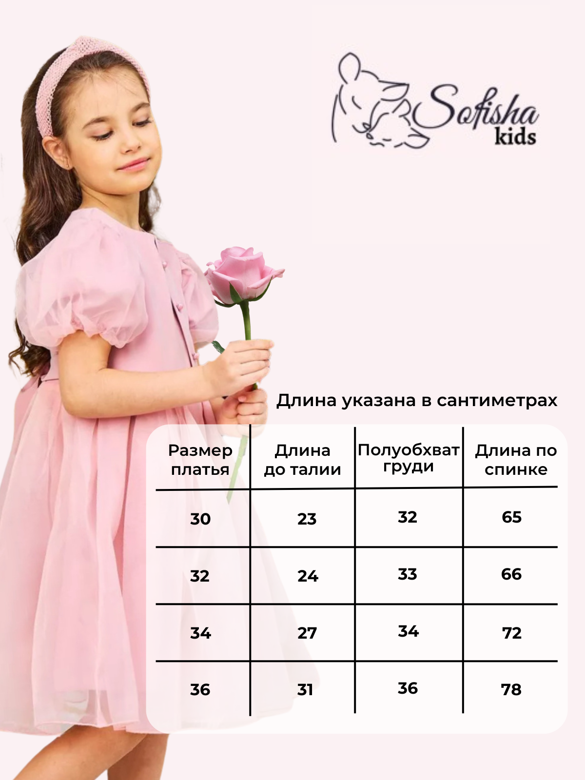 Платье Sofisha kids Plat.organza.pink - фото 8