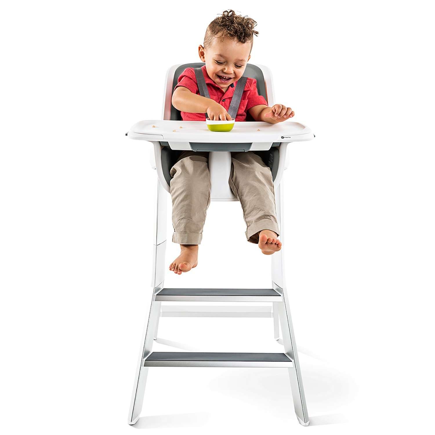 Стульчик для кормления 4Moms High chair 2.1 Белый-Серый - фото 4