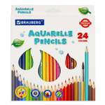 Карандаши цветные Brauberg акварельные Premium Aquarelle 24 шт