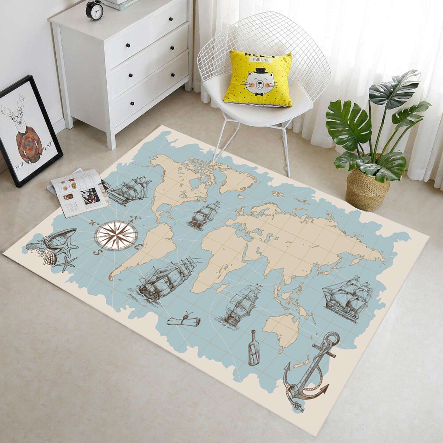 Коврик детский Тами-Текс Карта мира 1.5х2 - фото 2