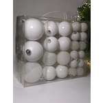 Набор елочных шаров 46шт Kaemingk (40 60 80 мм) белый