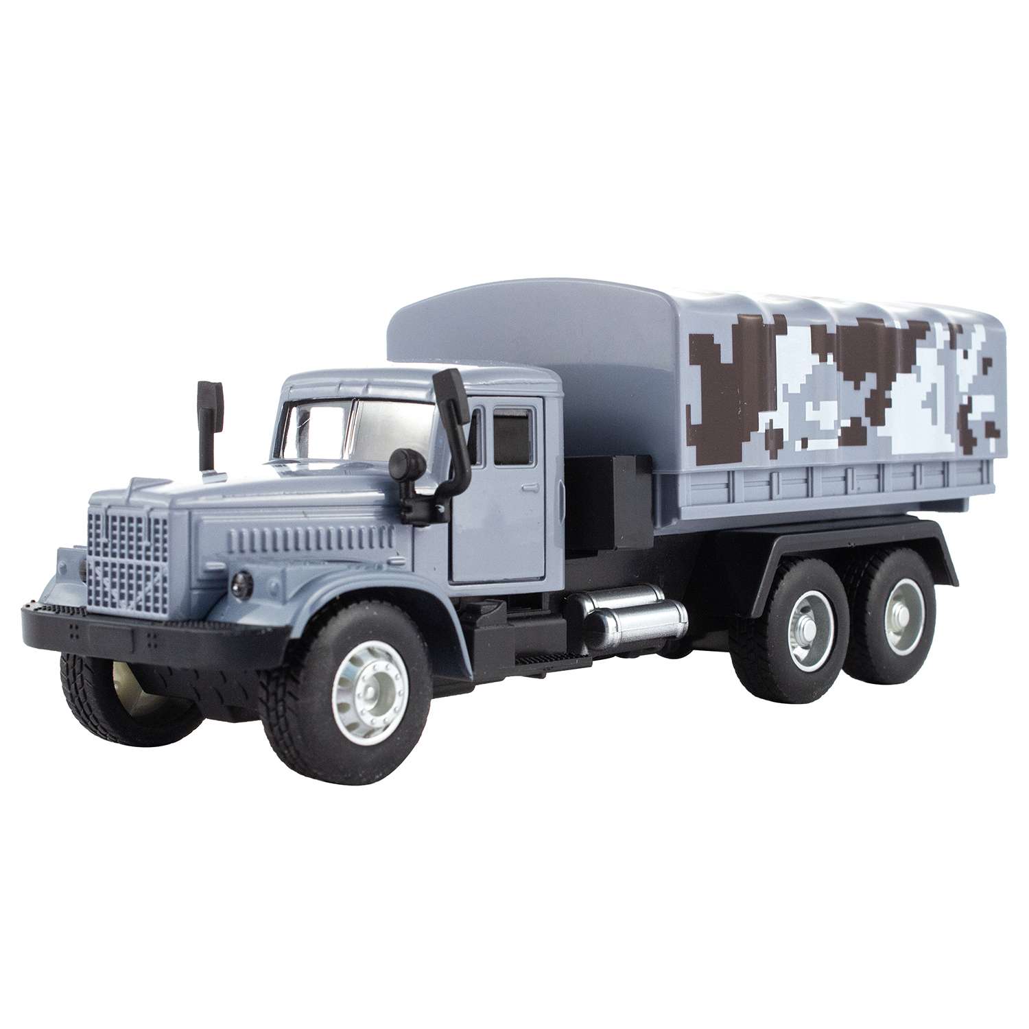 Машинка KiddieDrive Инерционный военный грузовик серый 1601714_2 - фото 1