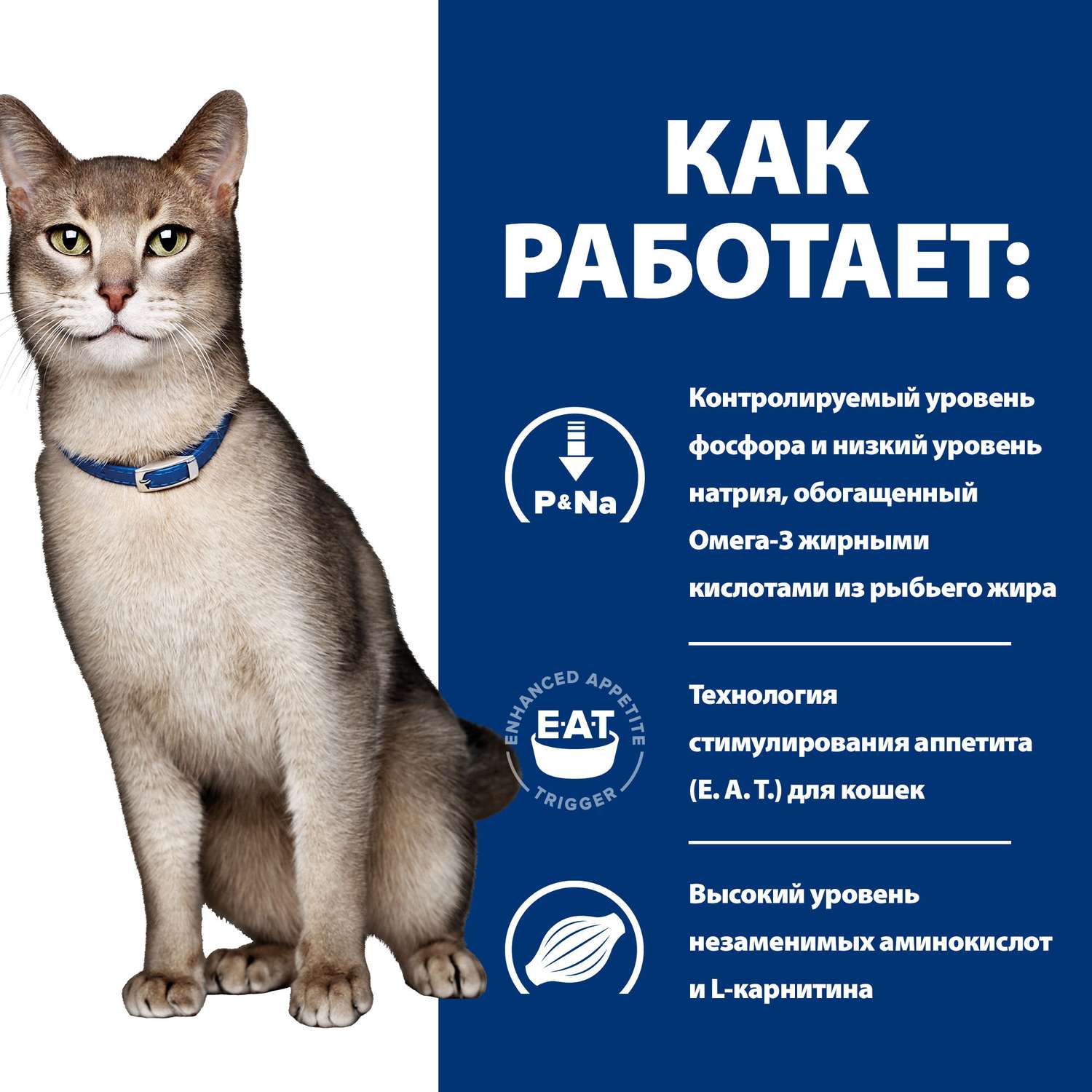 Корм для кошек HILLS 1.5кг Prescription Diet k/d Kidney Care для здоровья почек с тунцом сухой - фото 3
