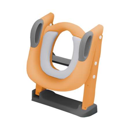 Мягкое сиденье для унитаза WiMI с лестницей и 2 накладками оранжевое