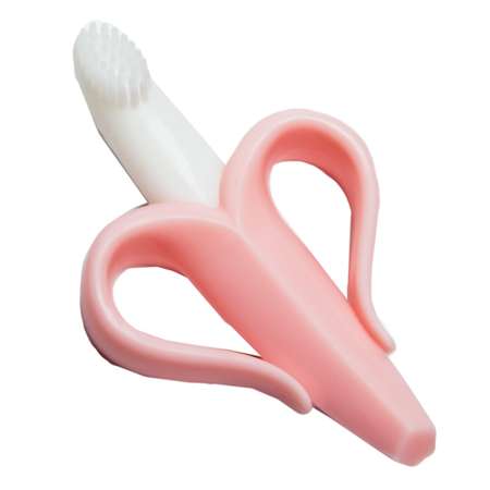 Зубная щетка Крошка Я «Банан» цвет розовый