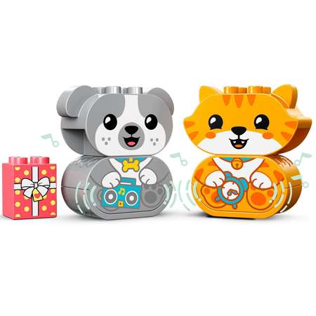 Конструктор LEGO DUPLO My First Puppy and Kitten With Sounds 10977