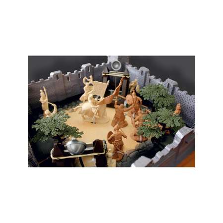 Солдатики игровой набор БИПЛАНТ Крепость 1291 + Галлы + Гладиаторы Древнего Рима
