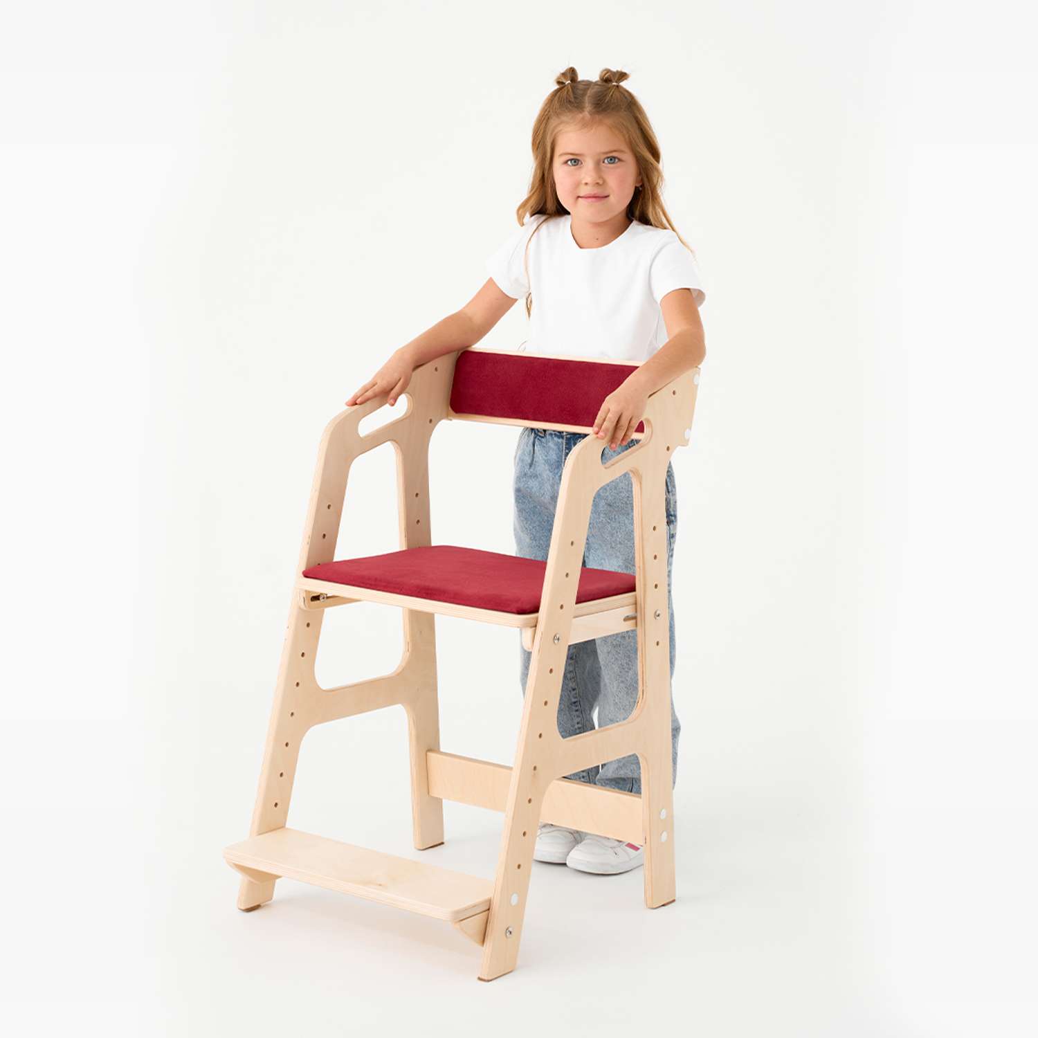 Растущий стул Ижевская Фабрика Игрушек Детский фанерный красный - фото 1