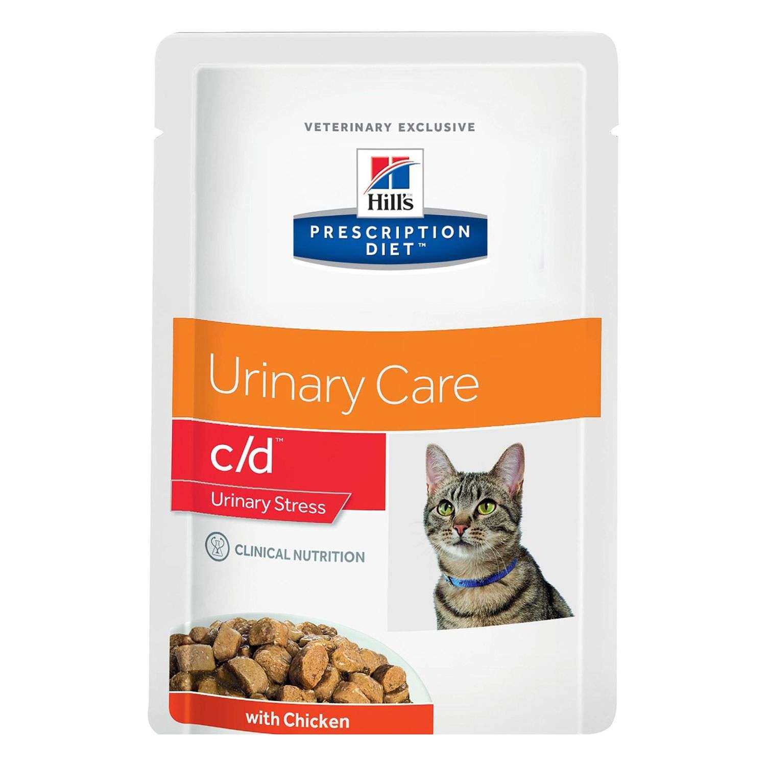 Корм для кошек HILLS 85г Prescription Diet c/d Multicare Urinary Stress для профилактики цистита и МКБ с курицей пауч - фото 1