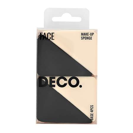 Спонжи DECO. для макияжа клиновидные латекс 4 шт