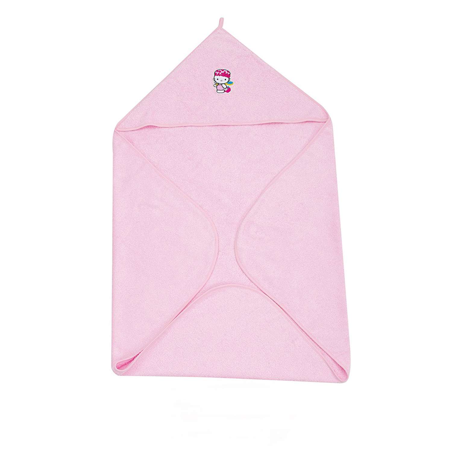 Полотенце Forsalon с уголком махровое 110х110см цвет розовый - фото 1