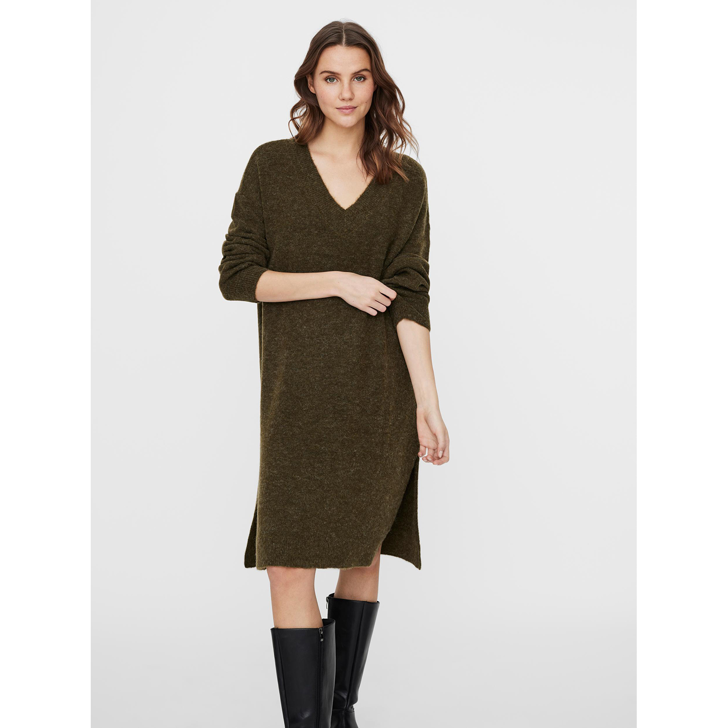 Платье VERO MODA 10253183/Dark Olive - фото 3