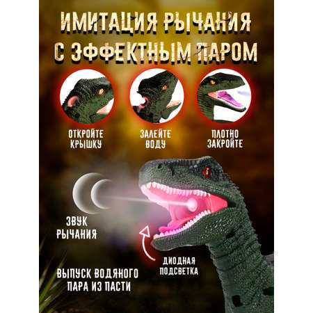 Интерактивная игрушка ТЕХНО шагающий динозавр хищник со светом