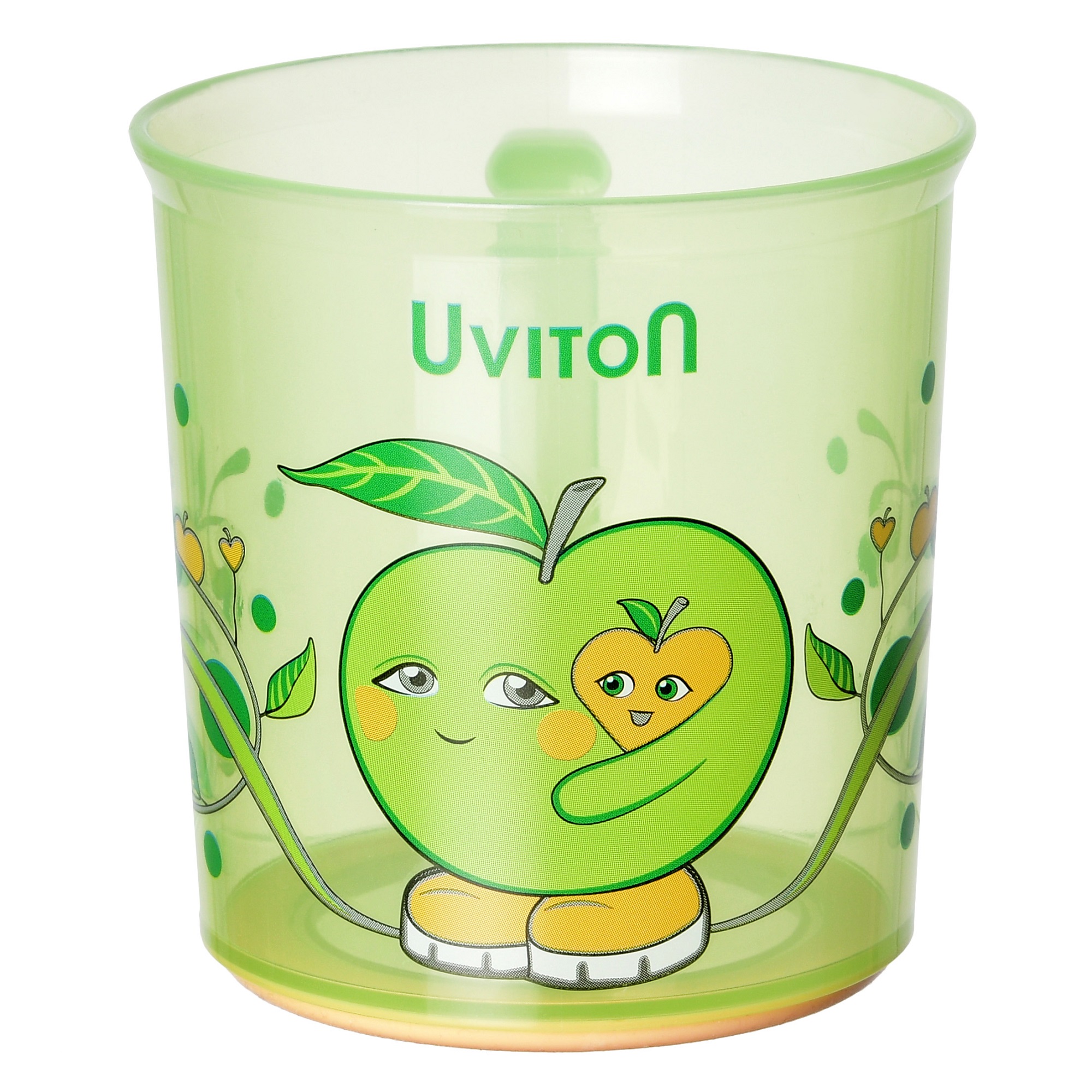 Кружечка Uviton с антискользящим дном 200мл. Green apple - фото 1