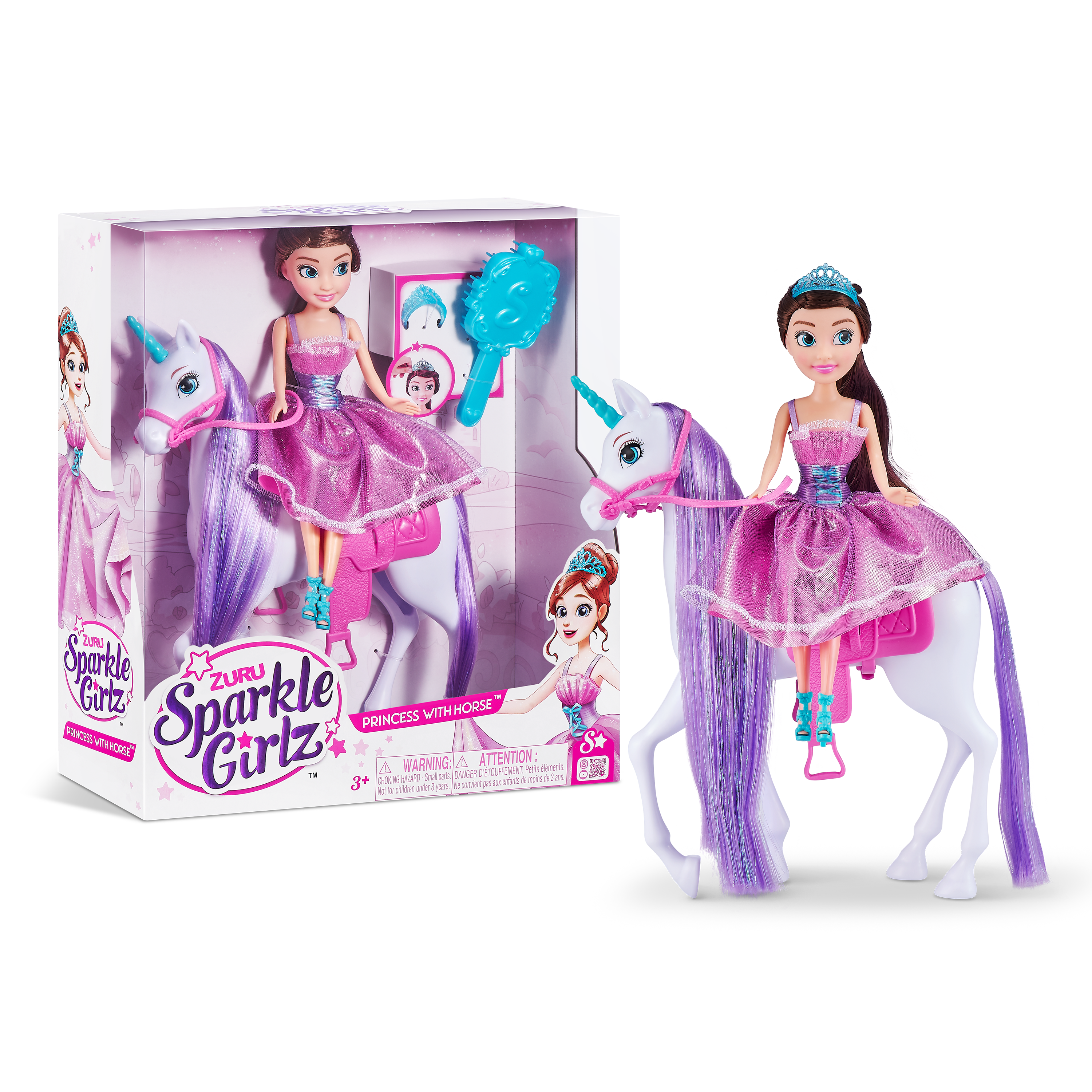 Игрушки в наборах Zuru Sparkle Girlz Принцесса и единорог 10057 - фото 1