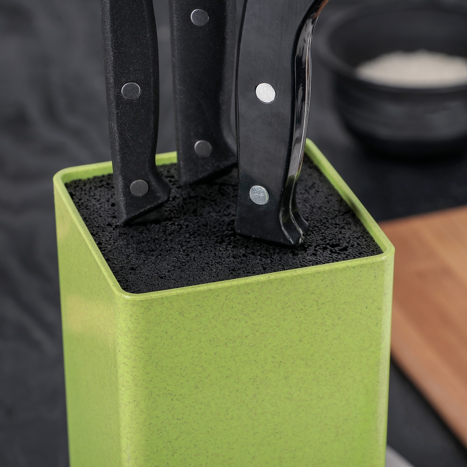 Подставка для ножей Sima-Land Нежность цвет зеленый квадратная 22х9 см - фото 4