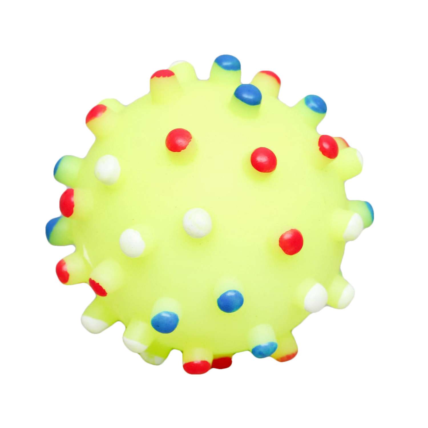 Игрушка для собак Пижон «Бактерия» пищащая жёлтая - фото 1