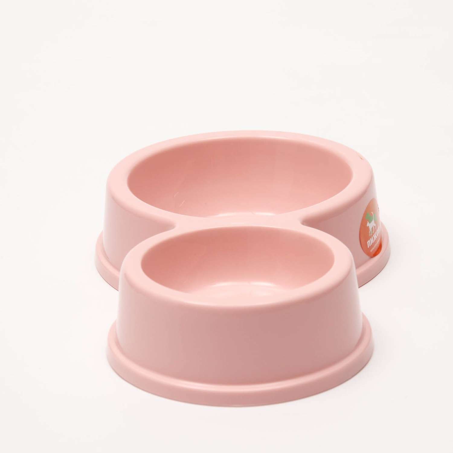 Миска Пижон пластиковая двойная 28.3х17.3х5 см розовая 160 мл - фото 4