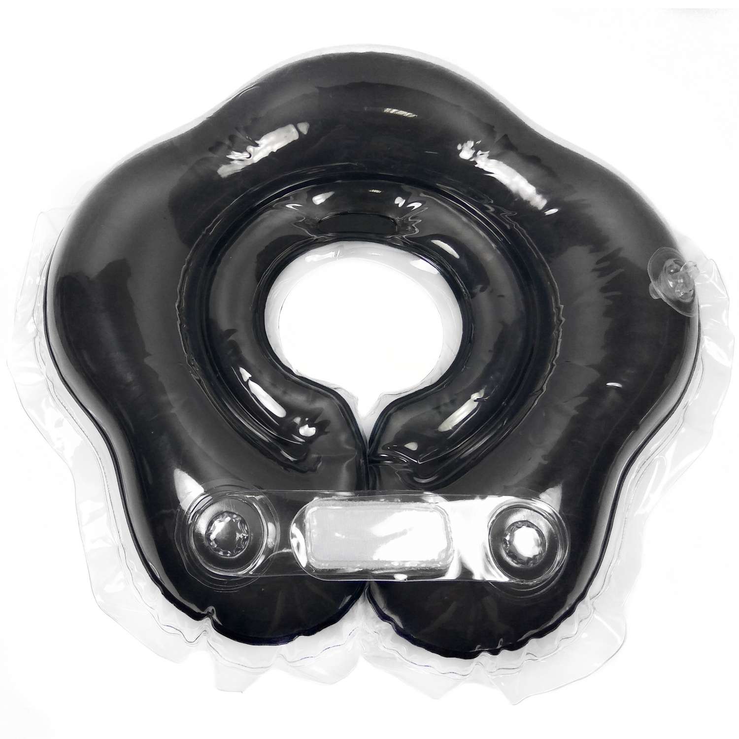 Круг для купания BabySwimmer Хохлома на шею 0-24месяцев Черный - фото 2
