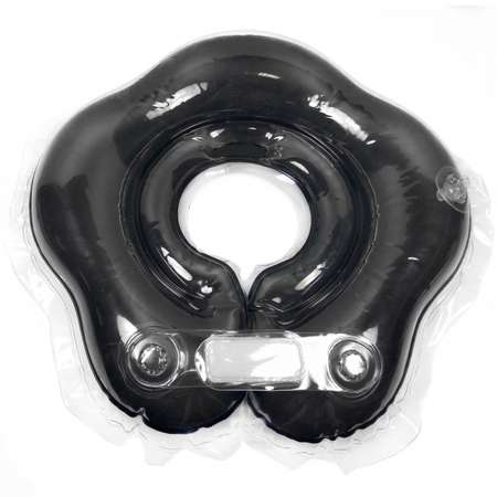 Круг для купания BabySwimmer Хохлома на шею 0-24месяцев Черный