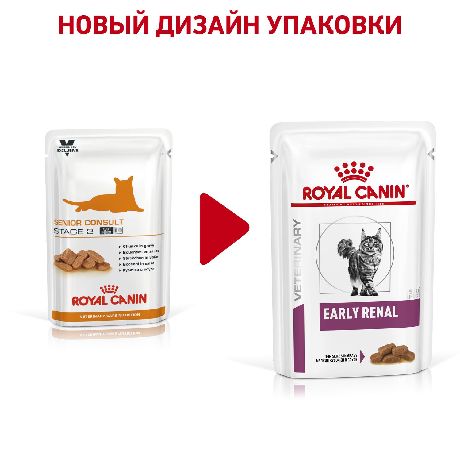 Корм для кошек ROYAL CANIN Early Renal Feline при ранней стадии почечной недостаточности соус 85г - фото 3