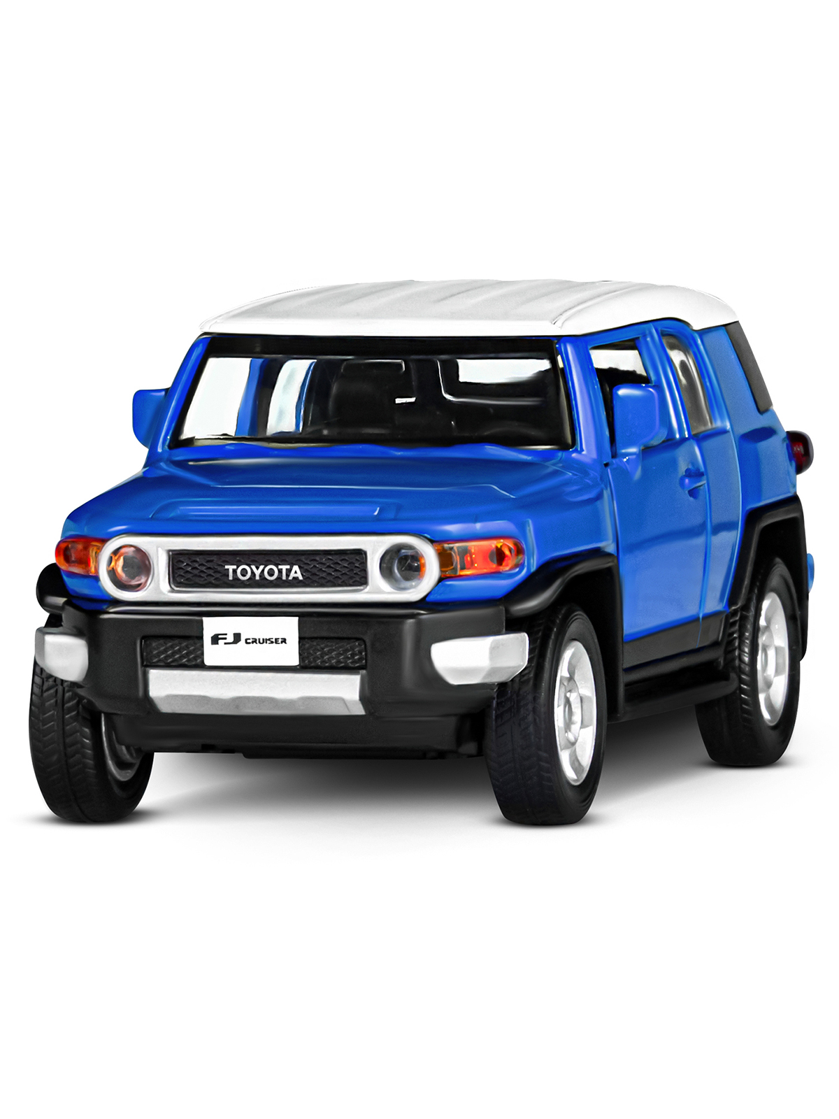 Машинка металлическая АВТОпанорама 1:32 Toyota FJ Cruiser синий инерционная JB1251138 - фото 10