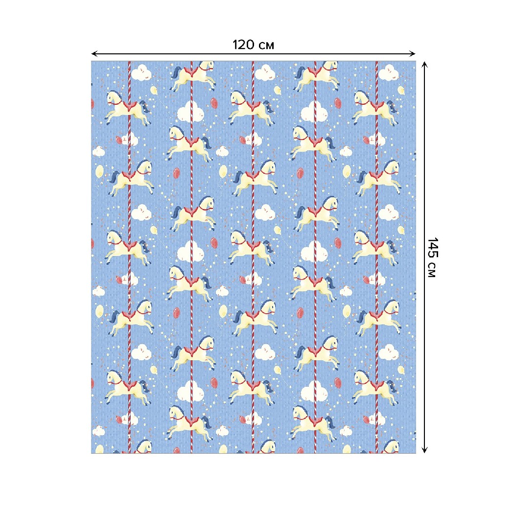 Скатерть JoyArty Аттракционные лошадки (оксфорд 120x145 см) - фото 2
